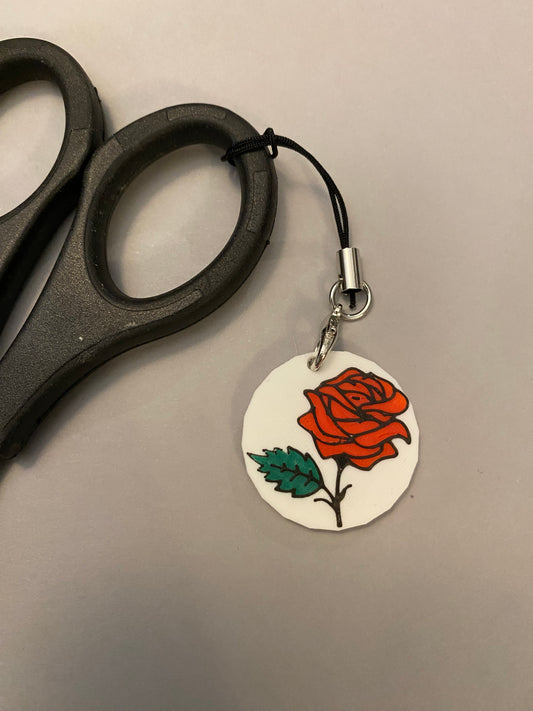 Rose Scissor Charm